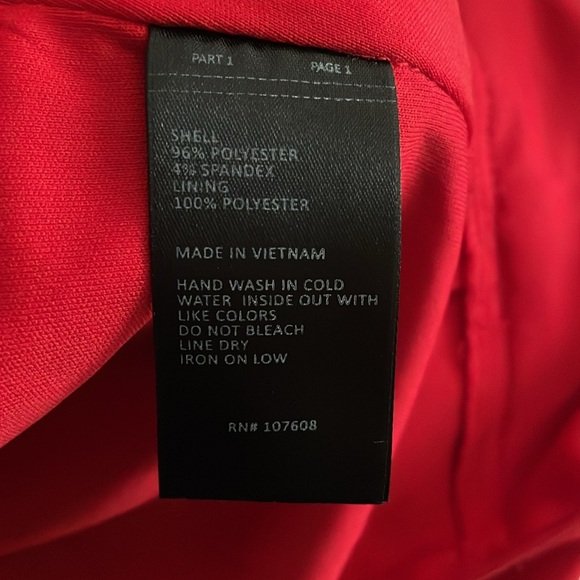 Laundry by Shelli Segal Wide Leg Belted Jumpsuit, Poppy Red, Size 16 New w/Tag - Picture 11 of 12
